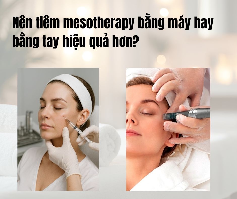 Nên tiêm mesotherapy bằng máy hay bằng tay hiệu quả hơn?