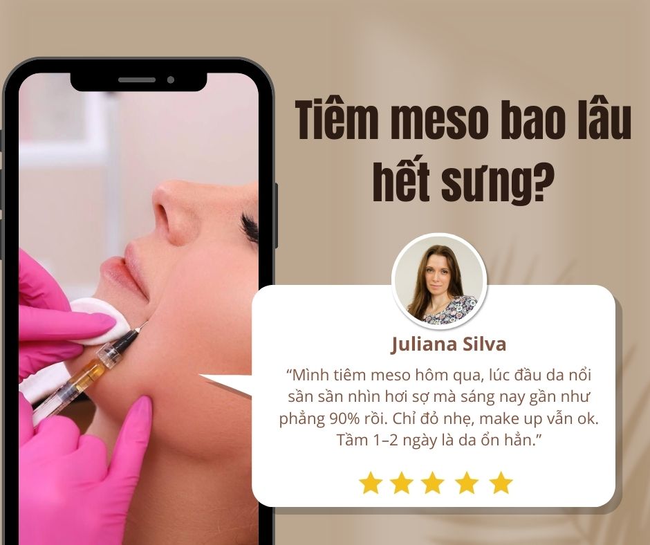 Tiêm meso bao lâu hết sưng?